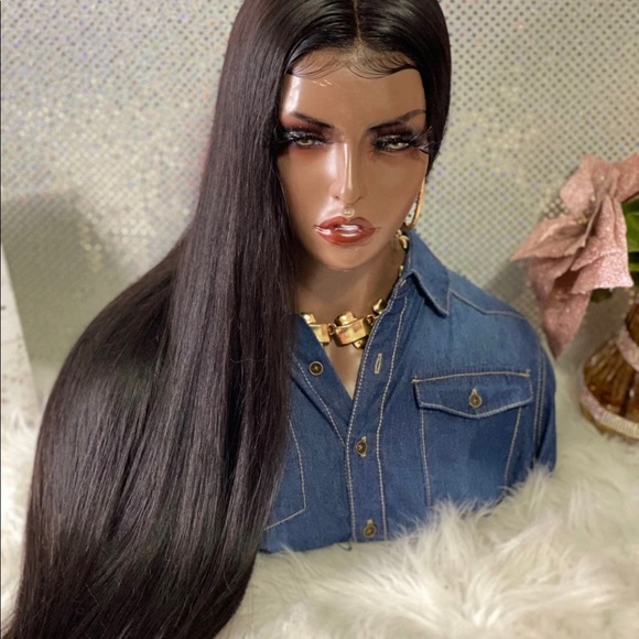 🌹 New 26” Beautiful Natalia 4X5 Closure💯 Brazilian Human Hair Customized Wig🌹 - Picture 3 of 11